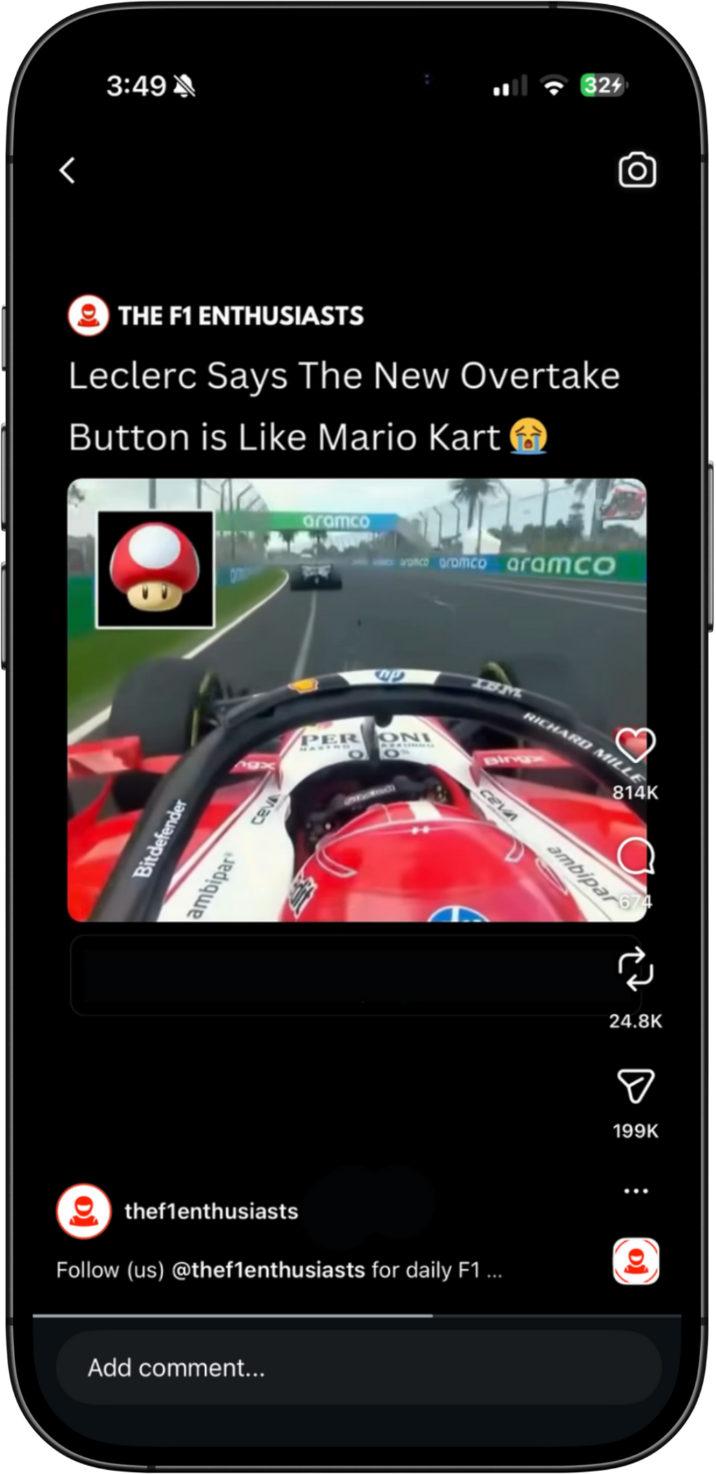 Background preview (Reels)